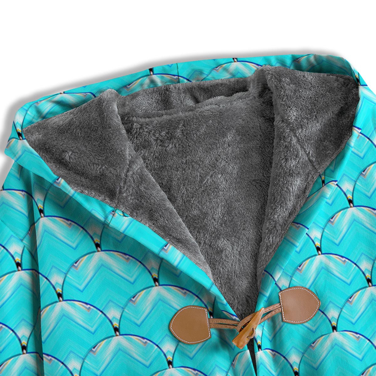 Teal Marble Print Pattern Men's Windbreaker Jacket-grizzshop