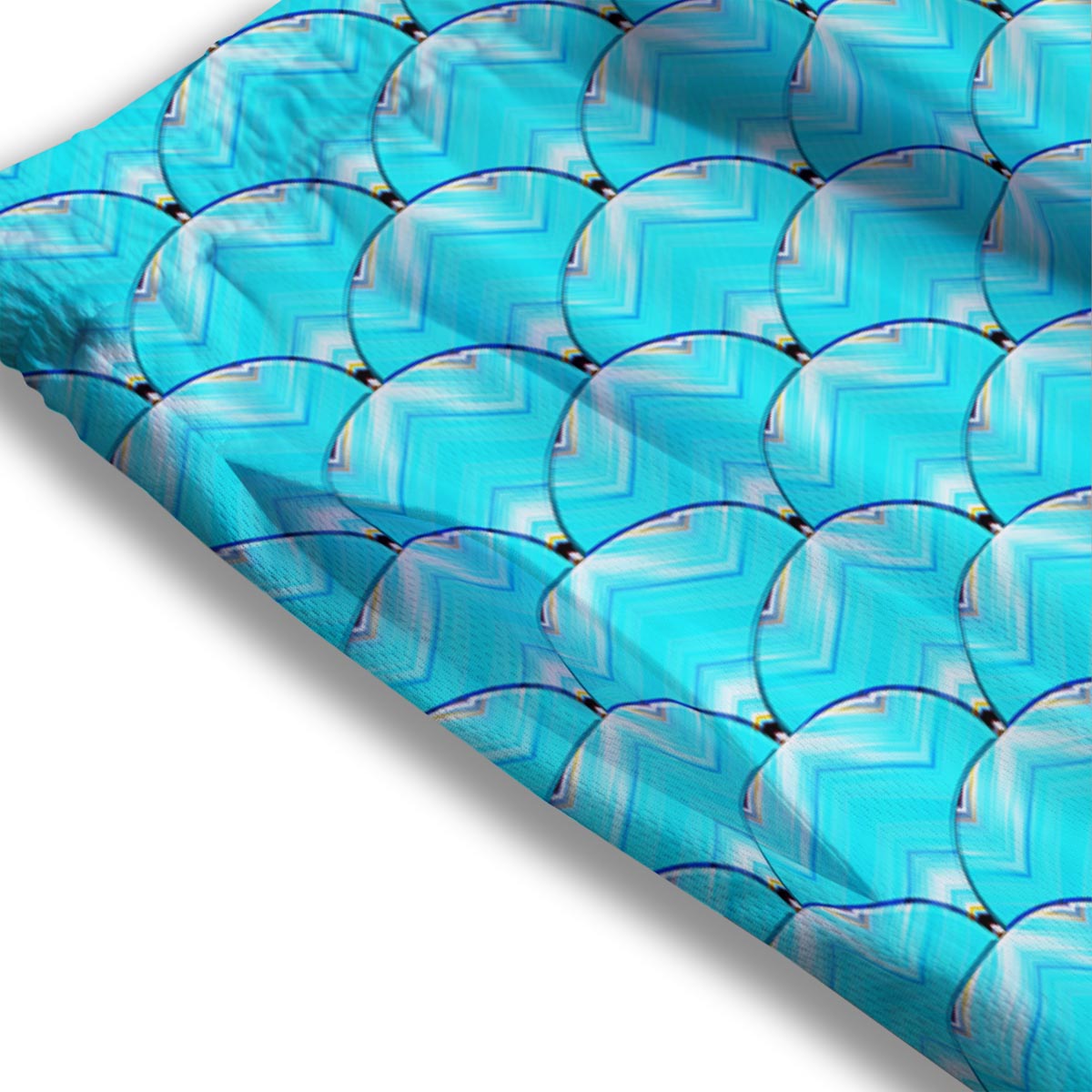 Teal Marble Print Pattern Mesh Shorts