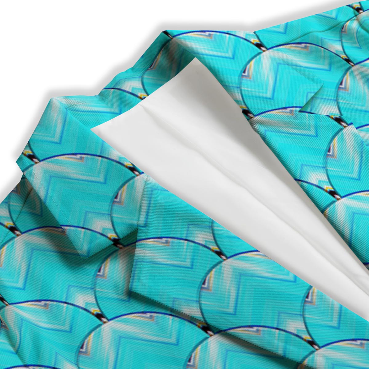 Teal Marble Print Pattern Women's Blazer-grizzshop
