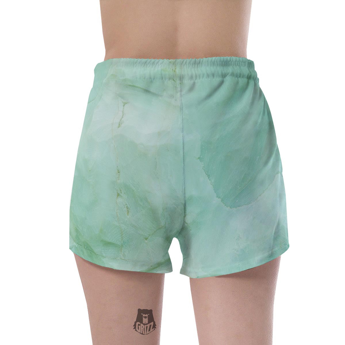 Teal Marble Women's Shorts-grizzshop
