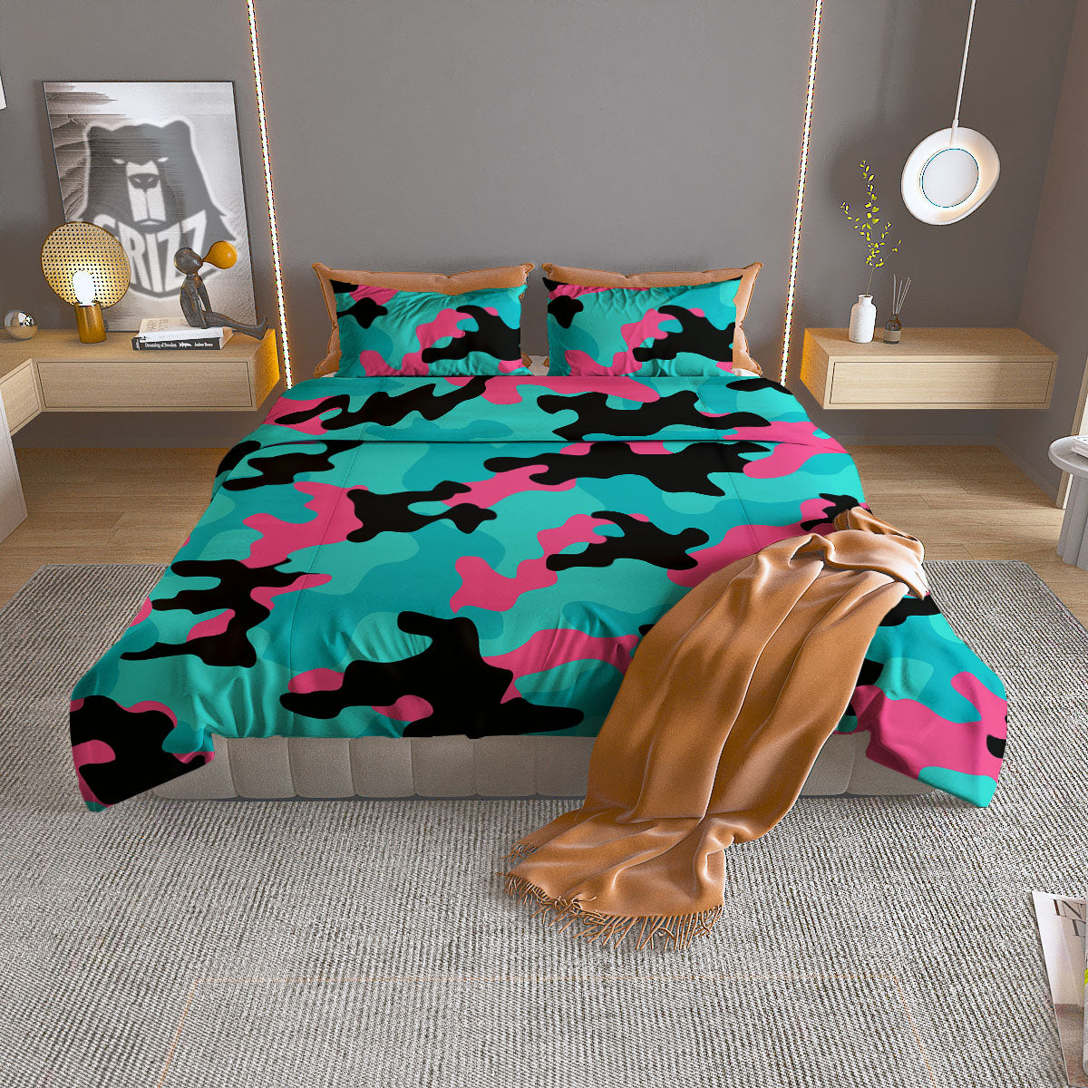 Tribal African Ethnic Sunset Print Pattern Duvet Cover Bedding Set