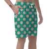 Teal Polka Dot Men's Shorts-grizzshop