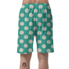 Teal Polka Dot Men's Shorts-grizzshop