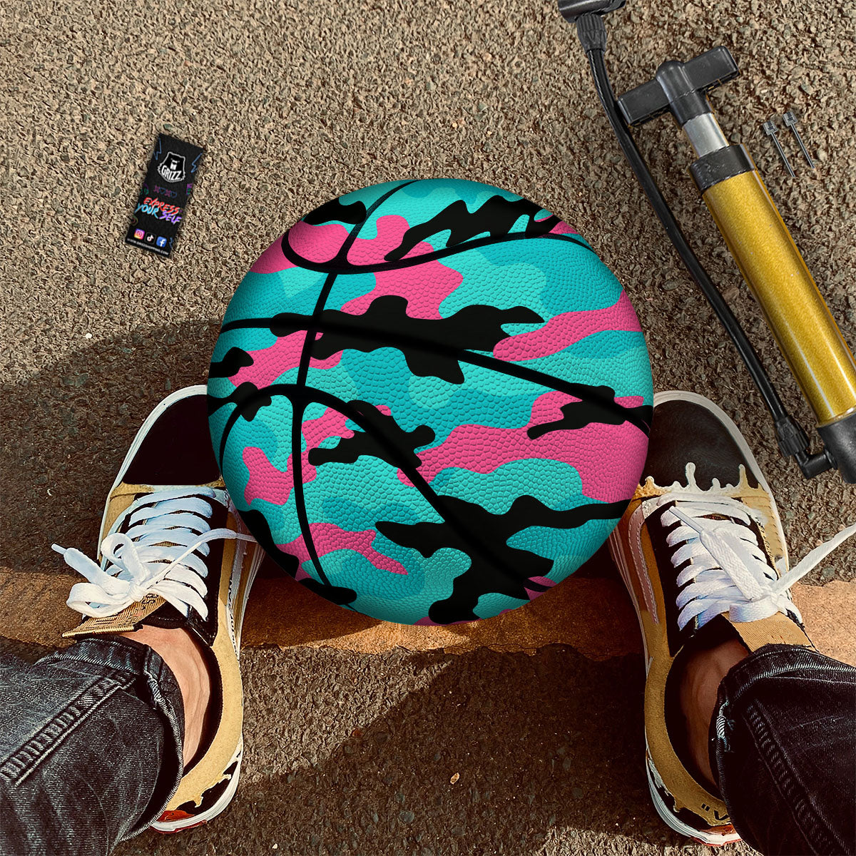Tribal African Ethnic Sunset Print Pattern Basketball