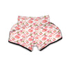 Teapot And Pink Rose Print Pattern Muay Thai Boxing Shorts-grizzshop