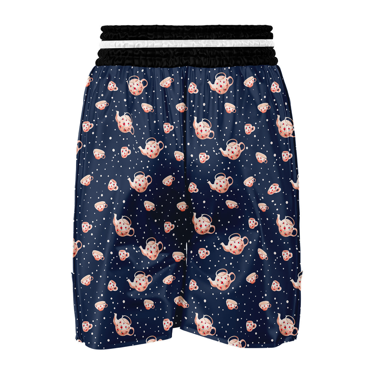 Teapot Cute And White Dot Print Pattern Boxing Shorts-grizzshop