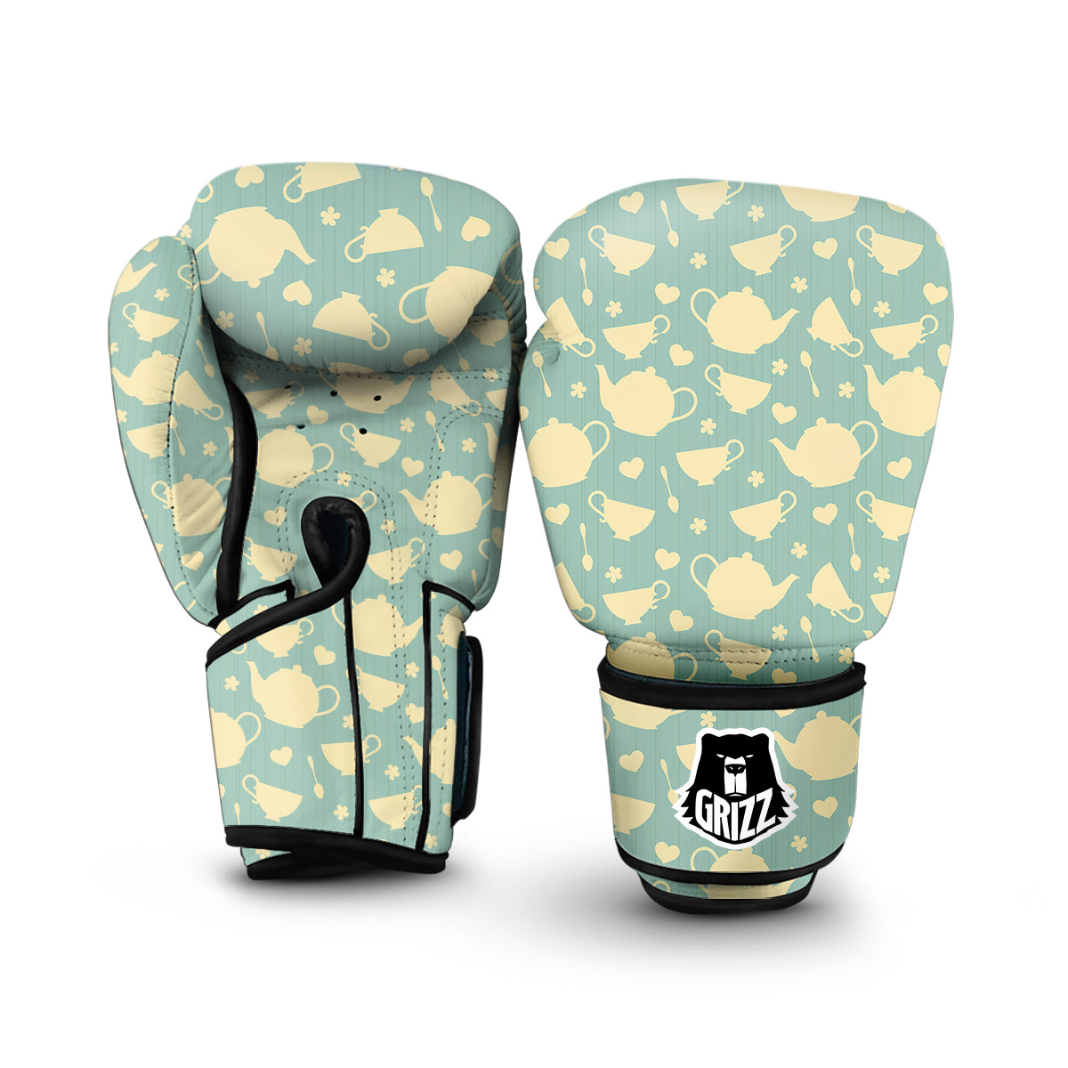 Teapot Vintage Color Print Pattern Boxing Gloves-grizzshop