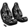 Technical Buddha Black And White Print Car Seat Covers-grizzshop