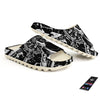Technical Buddha Black And White Print Sandals-grizzshop