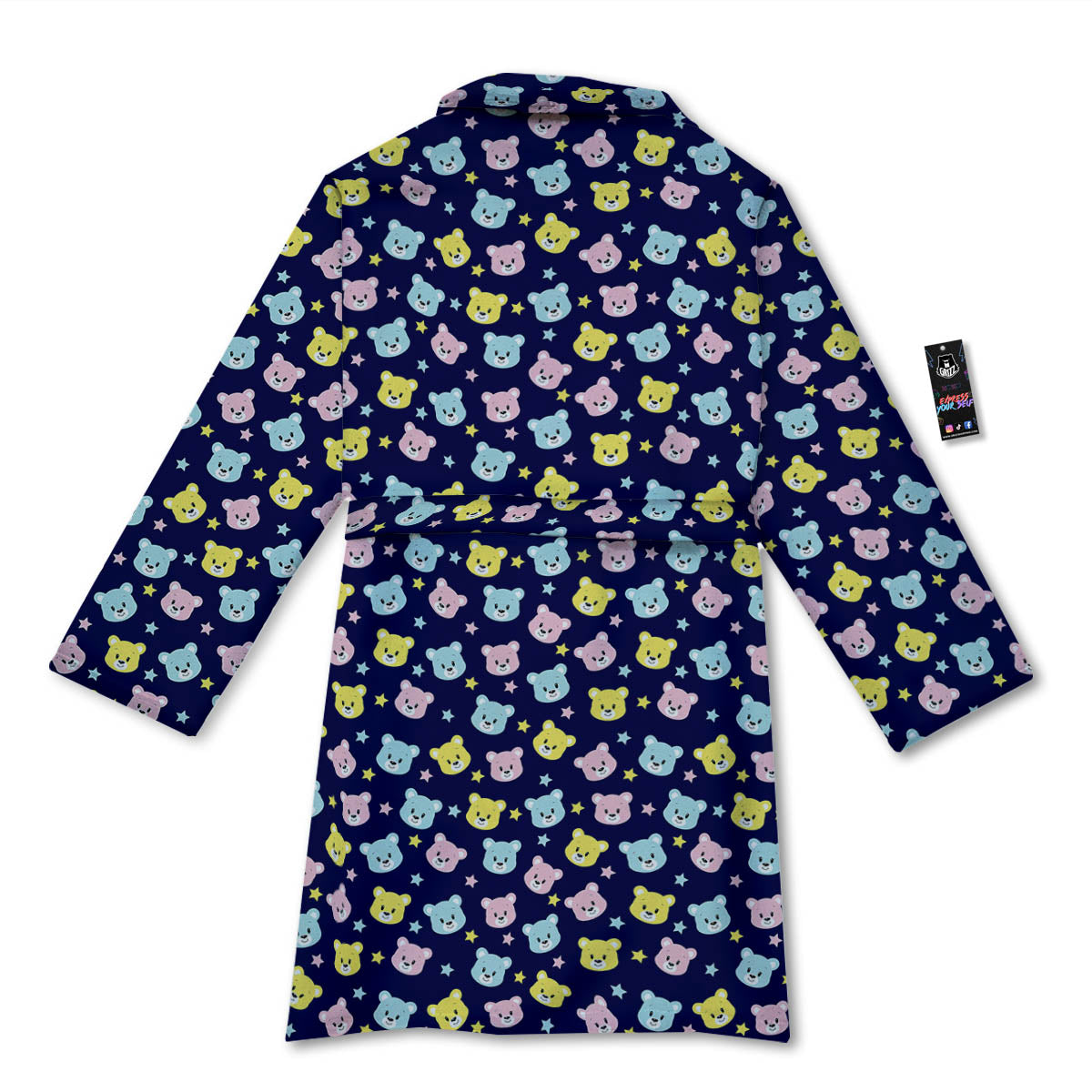 Teddy Bear Cartoon Print Pattern Bathrobe-grizzshop