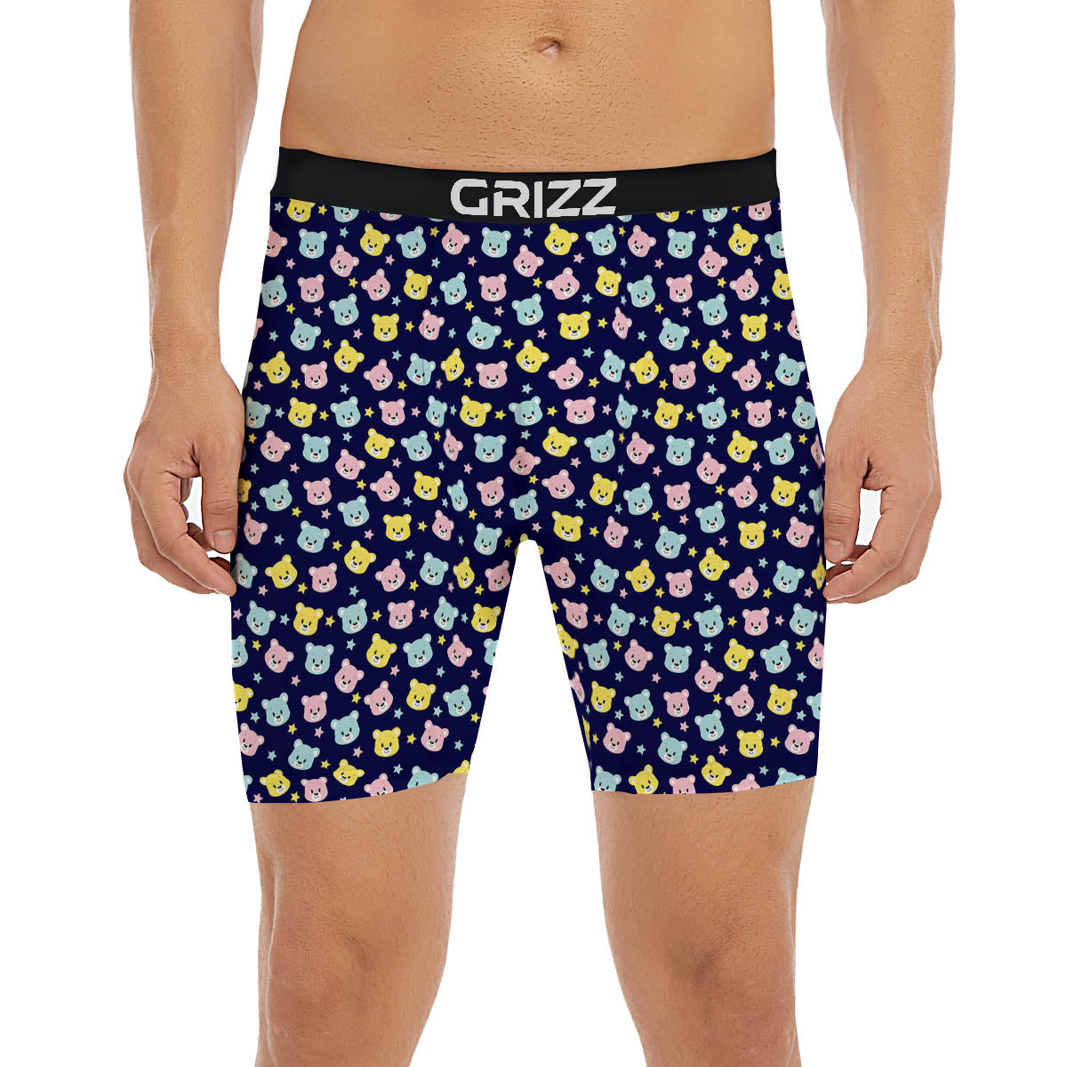 Teddy Bear Cartoon Print Pattern Boxer Briefs-grizzshop