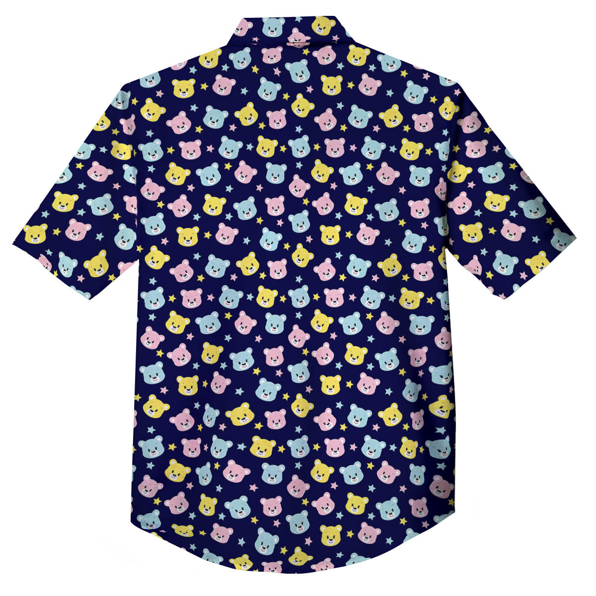 Teddy Bear Cartoon Print Pattern Button Up Shirt-grizzshop