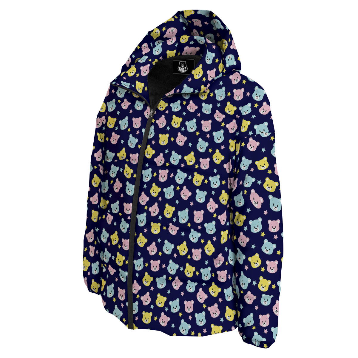 Teddy Bear Cartoon Print Pattern Down Jacket-grizzshop