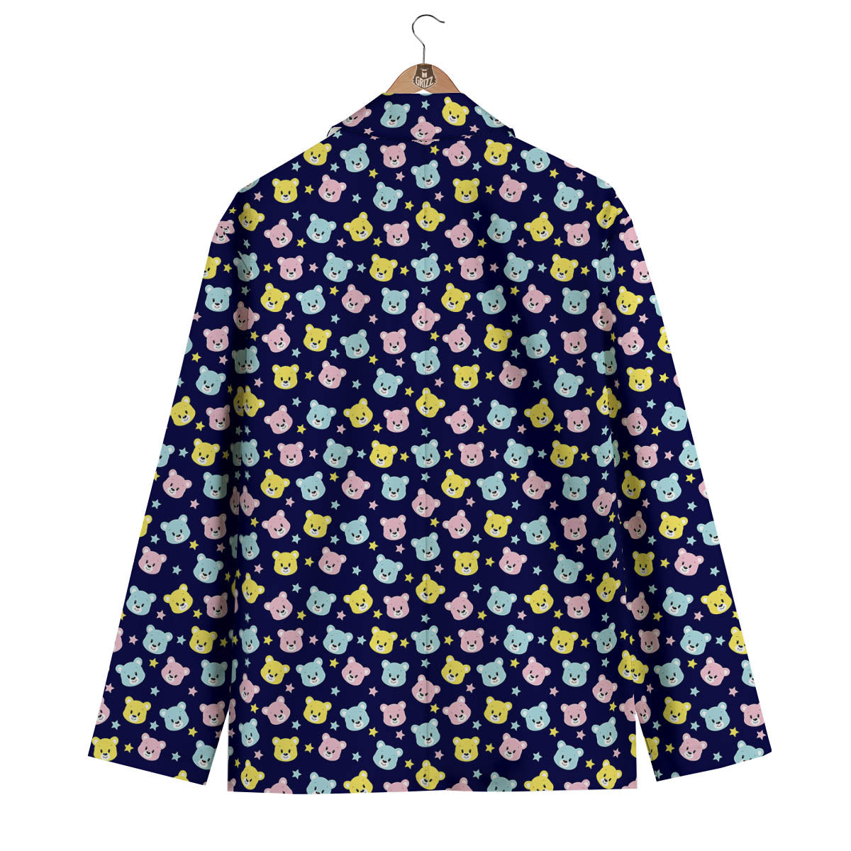 Teddy Bear Cartoon Print Pattern Men's Blazer-grizzshop