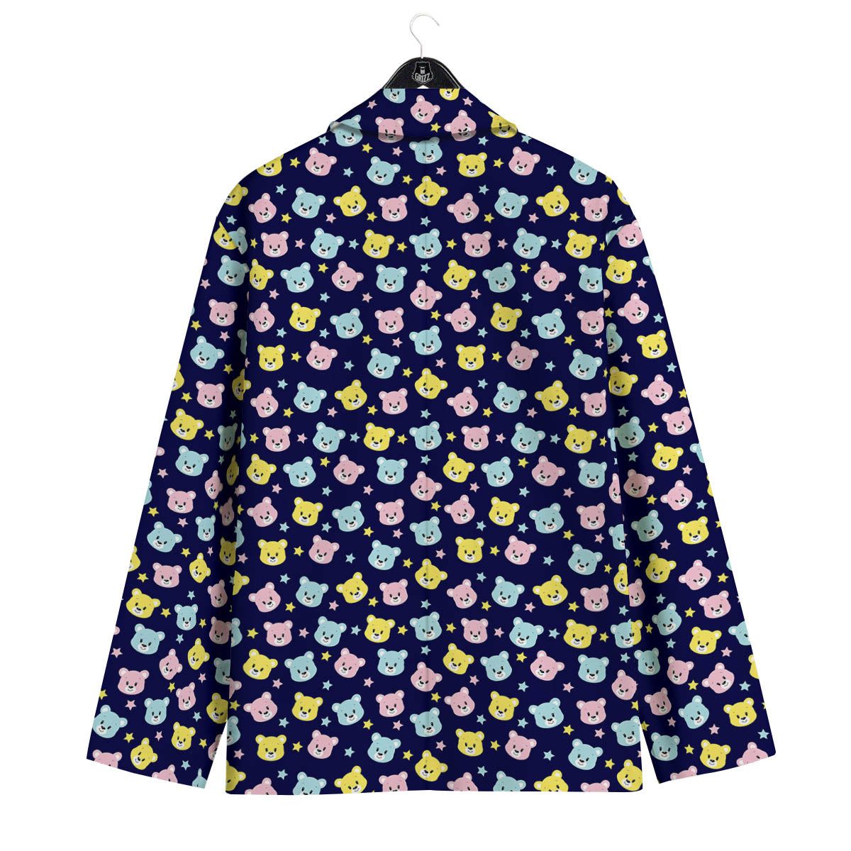 Teddy Bear Cartoon Print Pattern Men's Sport Coat-grizzshop