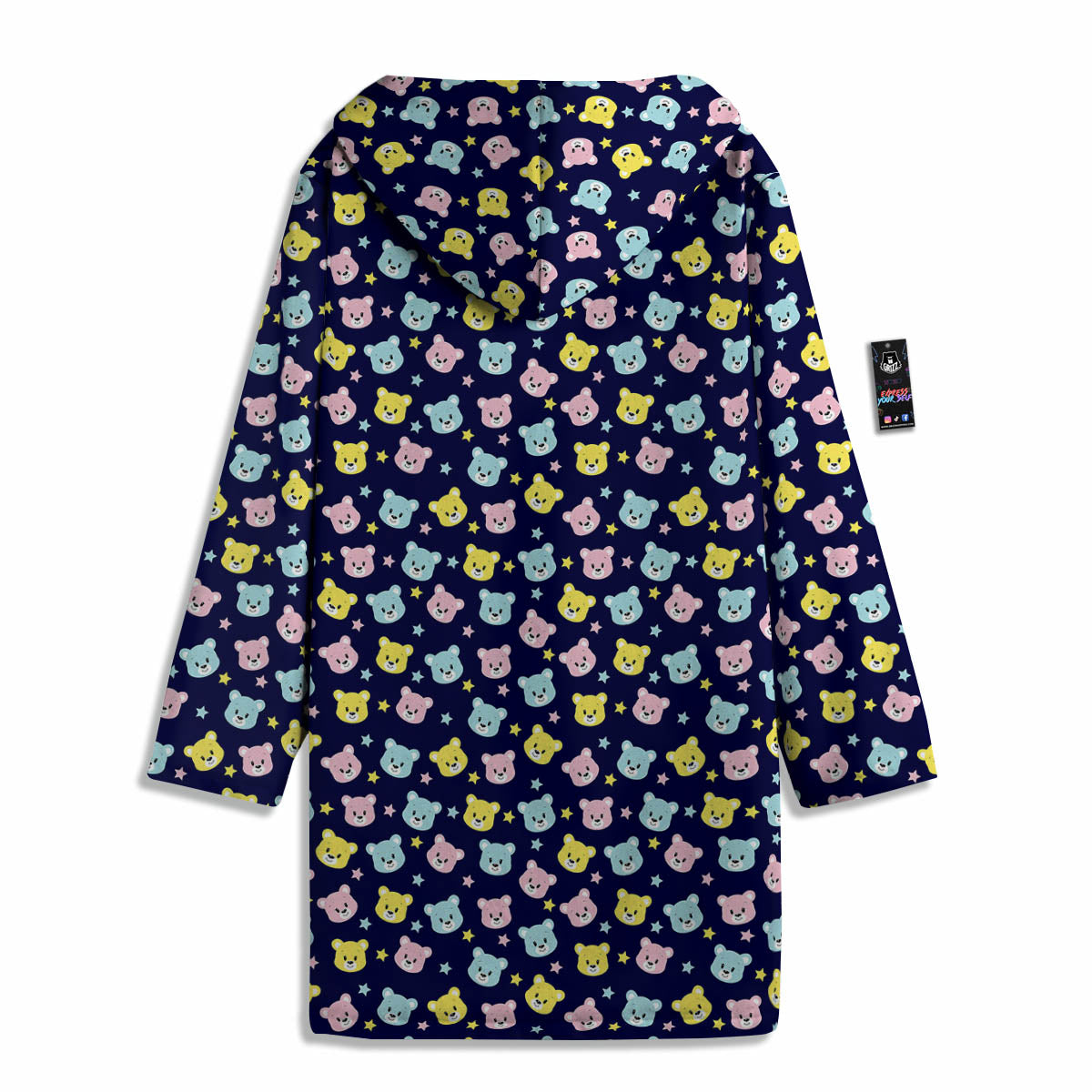 Teddy Bear Cartoon Print Pattern Men's Windbreaker Jacket-grizzshop