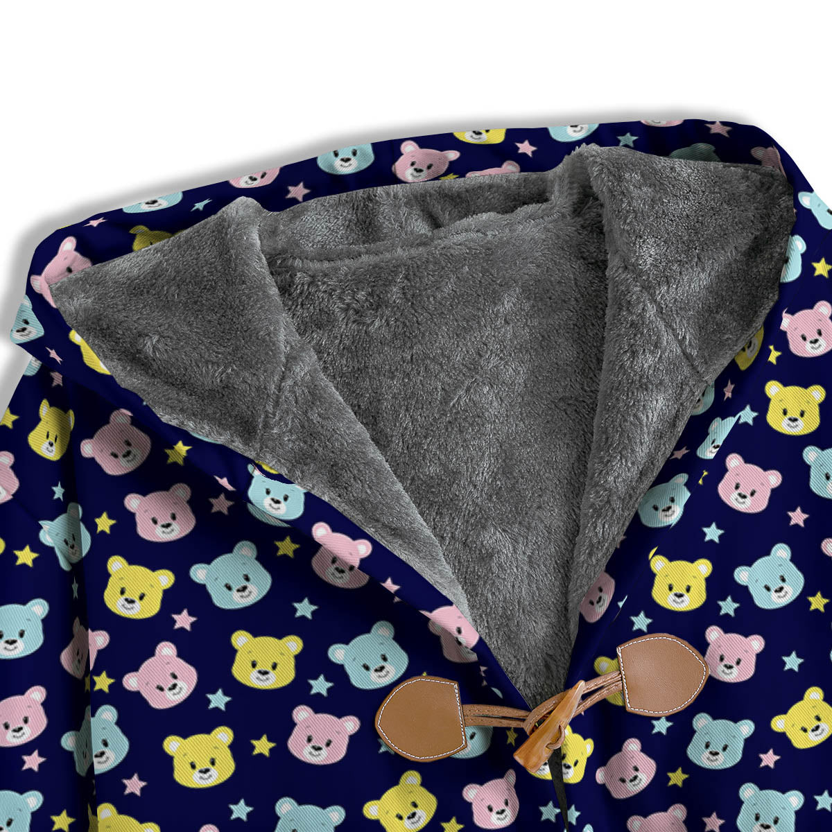 Teddy Bear Cartoon Print Pattern Men's Windbreaker Jacket-grizzshop