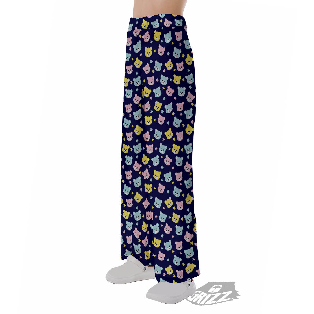 Teddy Bear Cartoon Print Pattern Pajama Pants-grizzshop