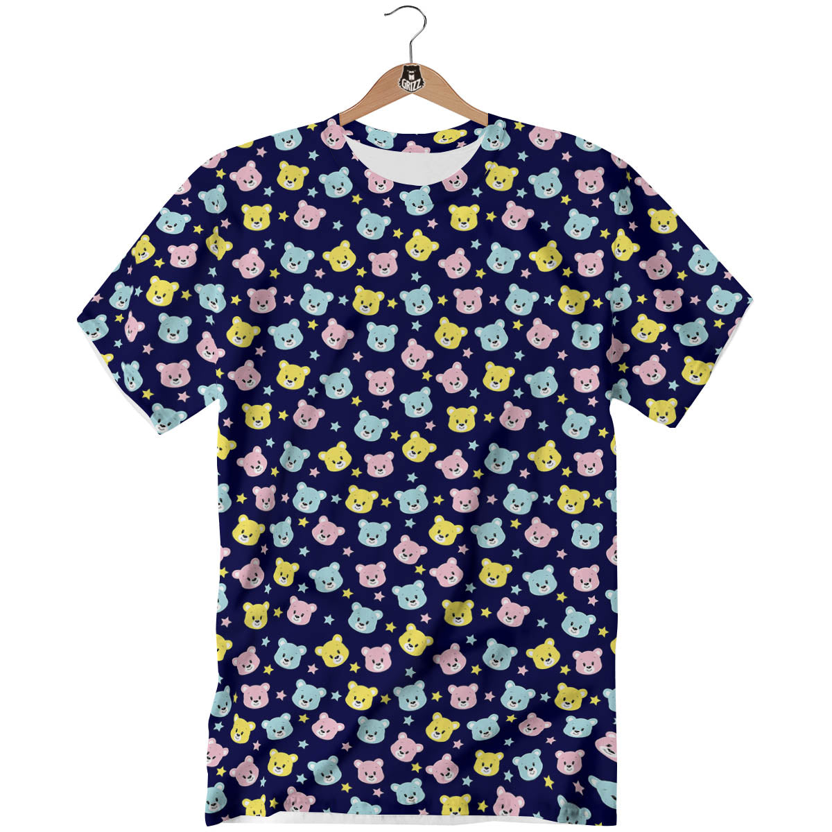 Teddy Bear Cartoon Print Pattern T-Shirt-grizzshop