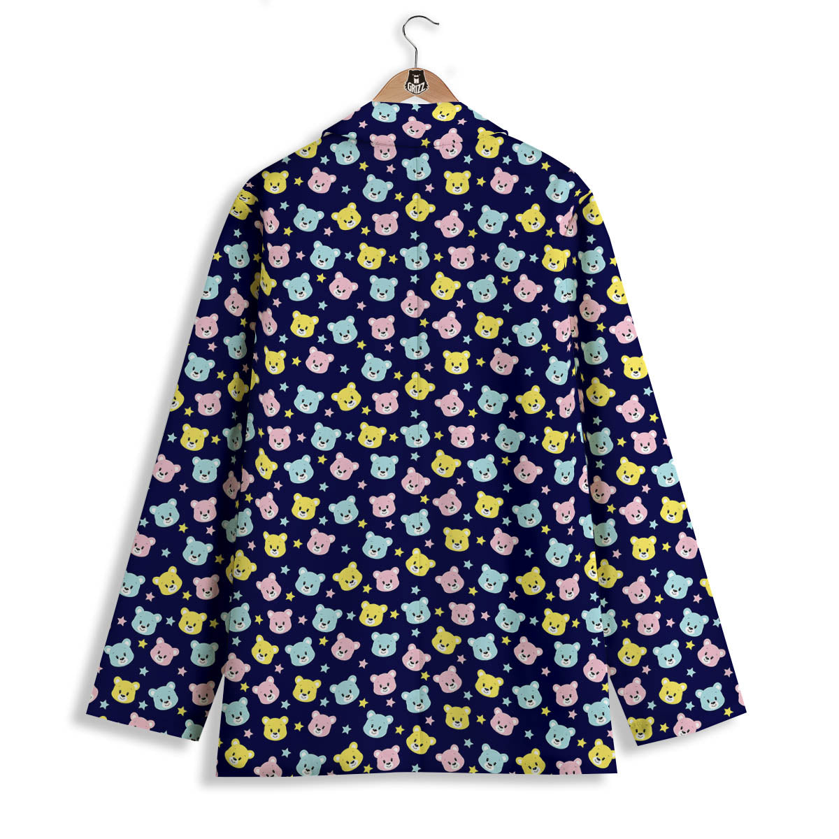 Teddy Bear Cartoon Print Pattern Women's Blazer-grizzshop