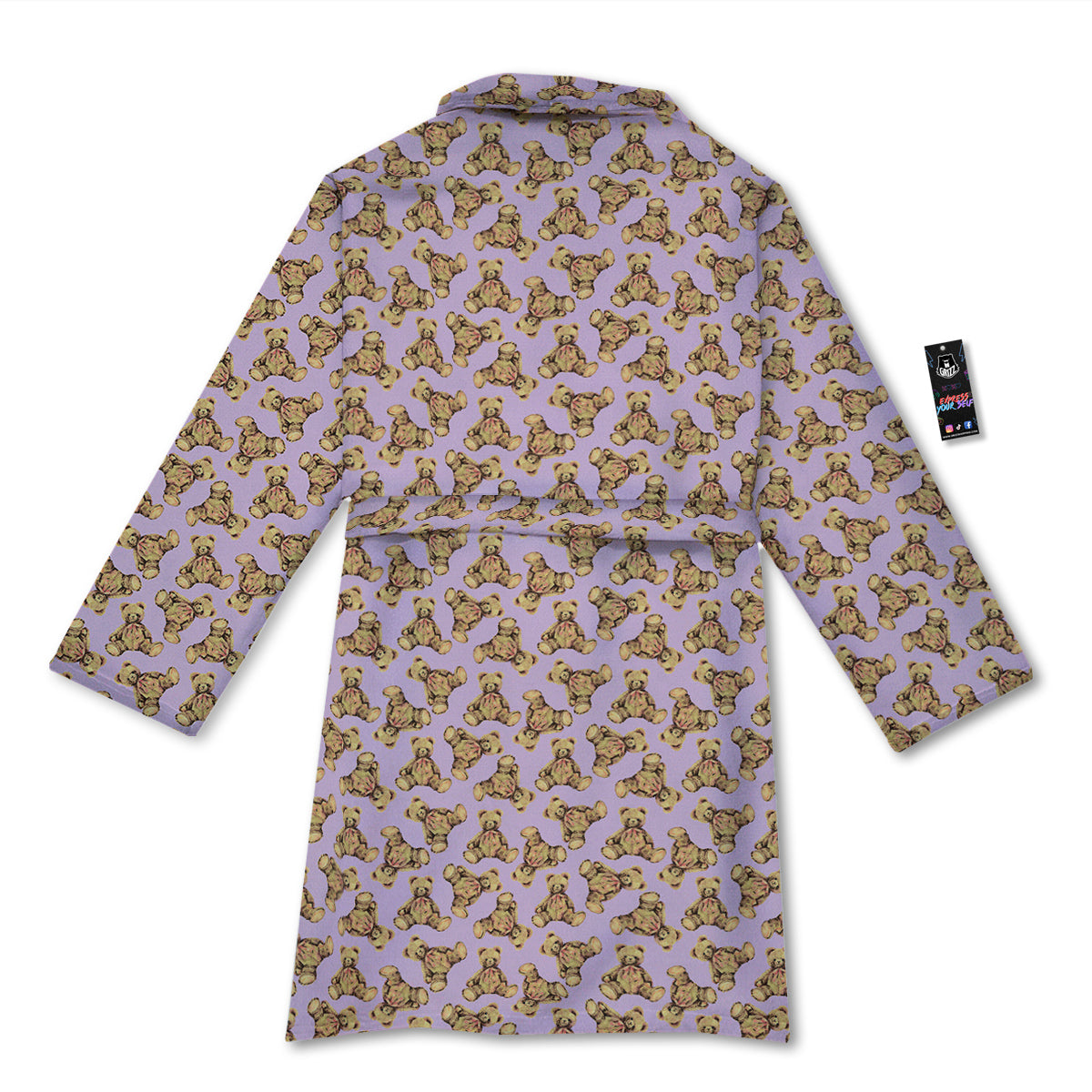 Teddy Bear Cute Print Pattern Bathrobe-grizzshop