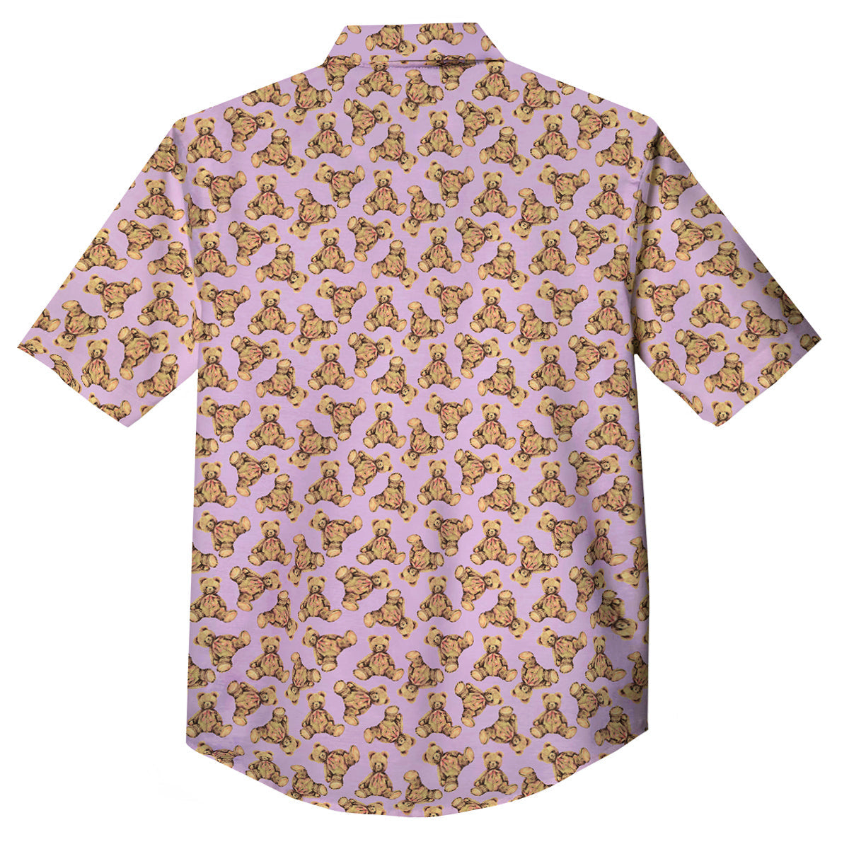 Teddy Bear Cute Print Pattern Button Up Shirt-grizzshop