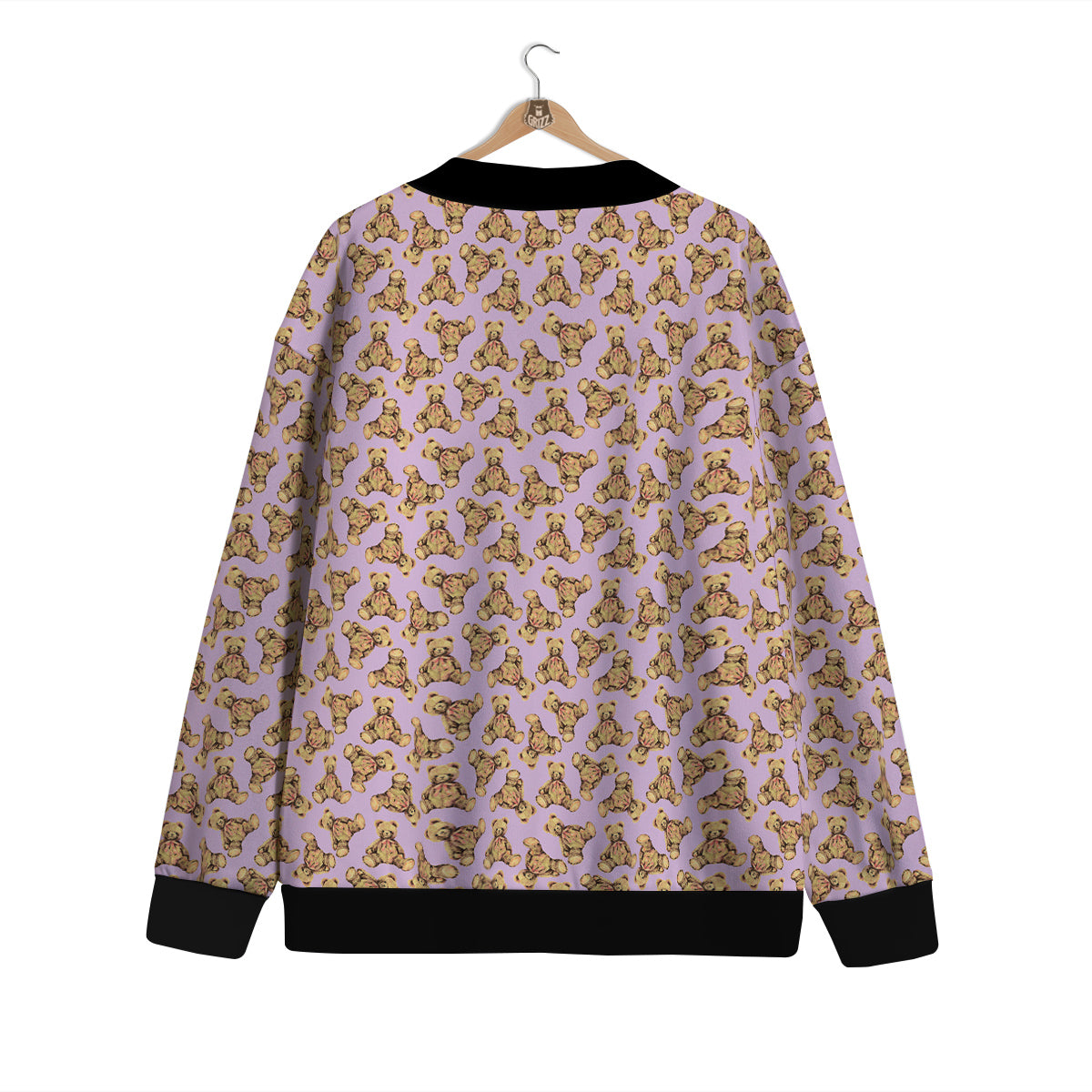 Teddy Bear Cute Print Pattern Cardigan-grizzshop