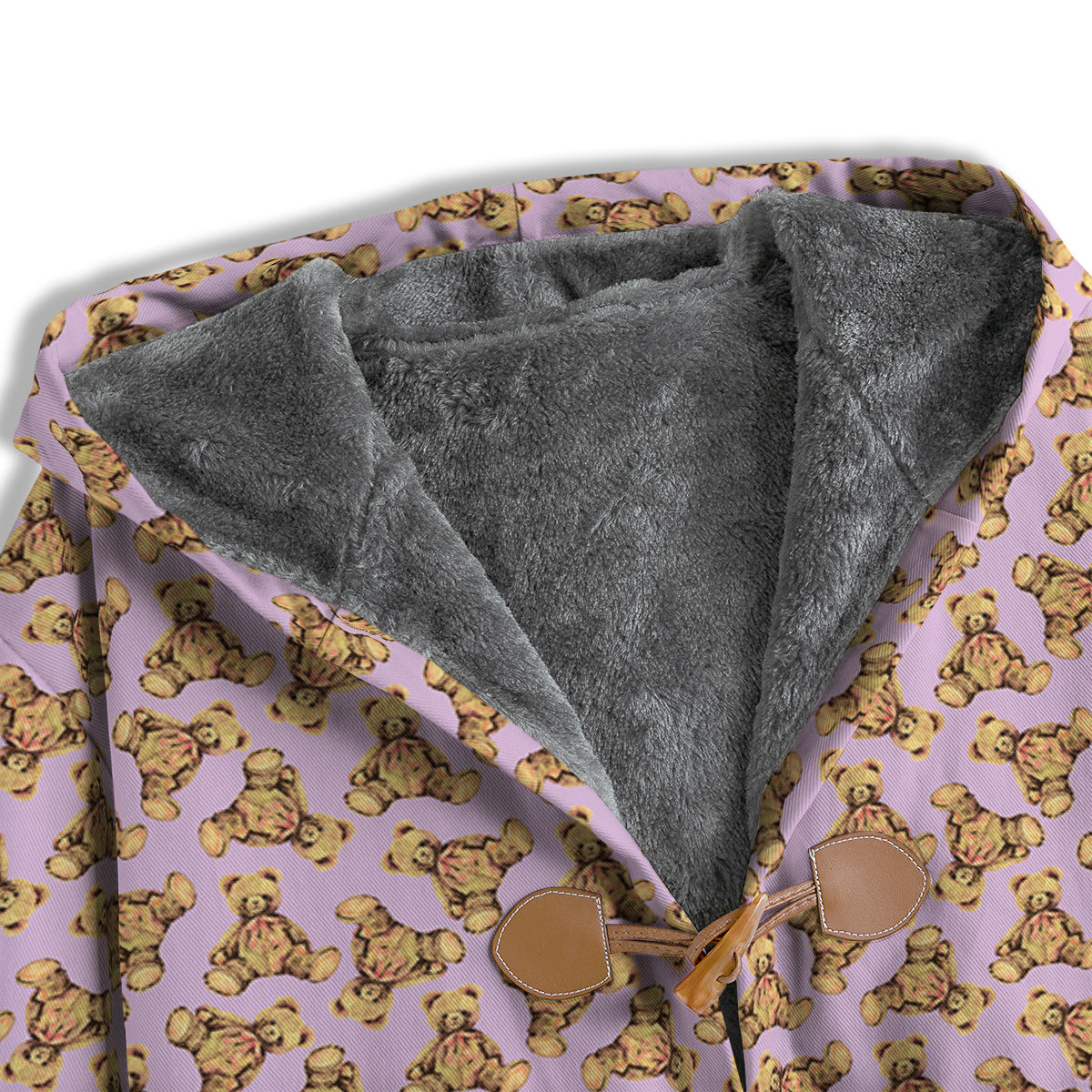 Teddy Bear Cute Print Pattern Men's Windbreaker Jacket-grizzshop