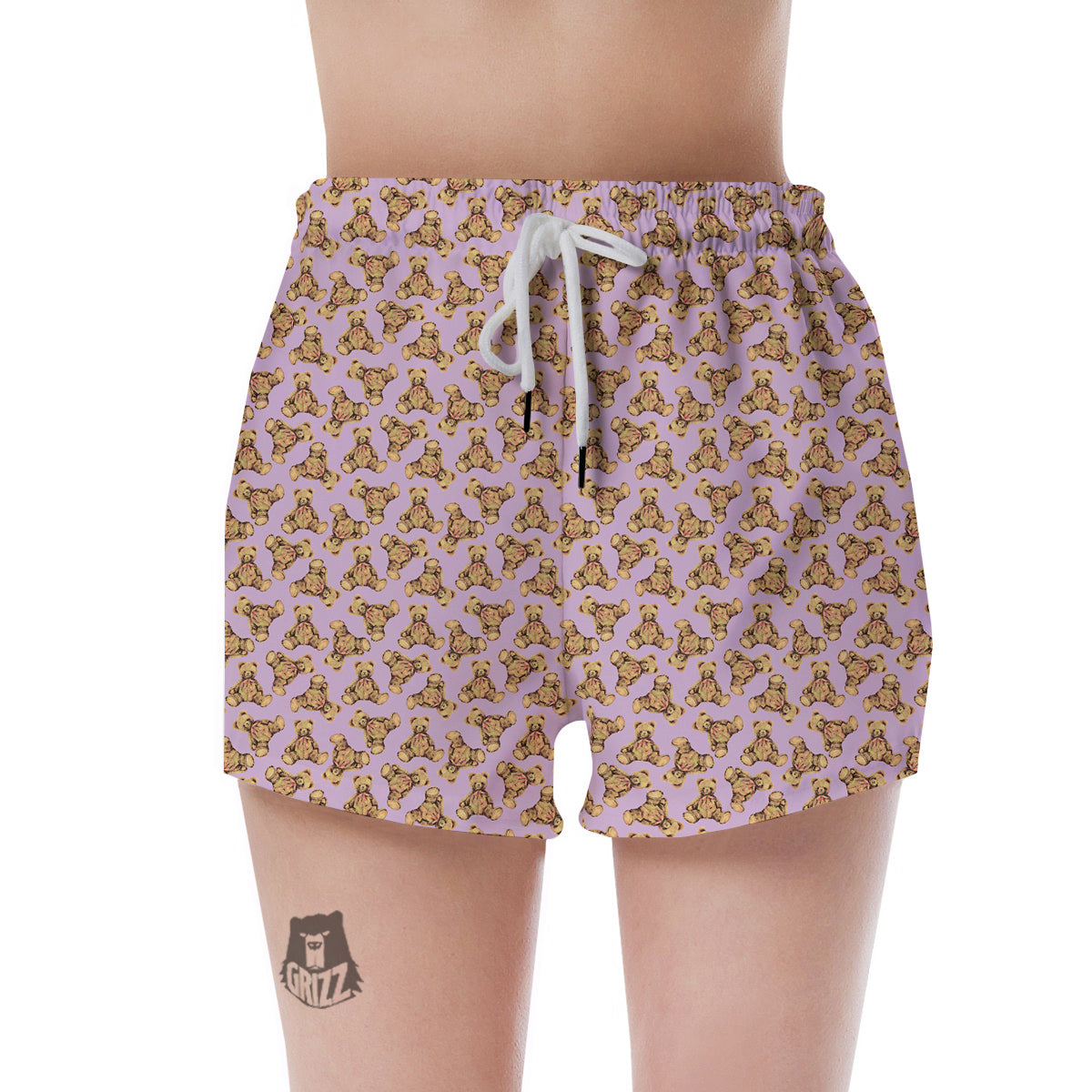 Teddy Bear Cute Print Pattern Women's Shorts-grizzshop