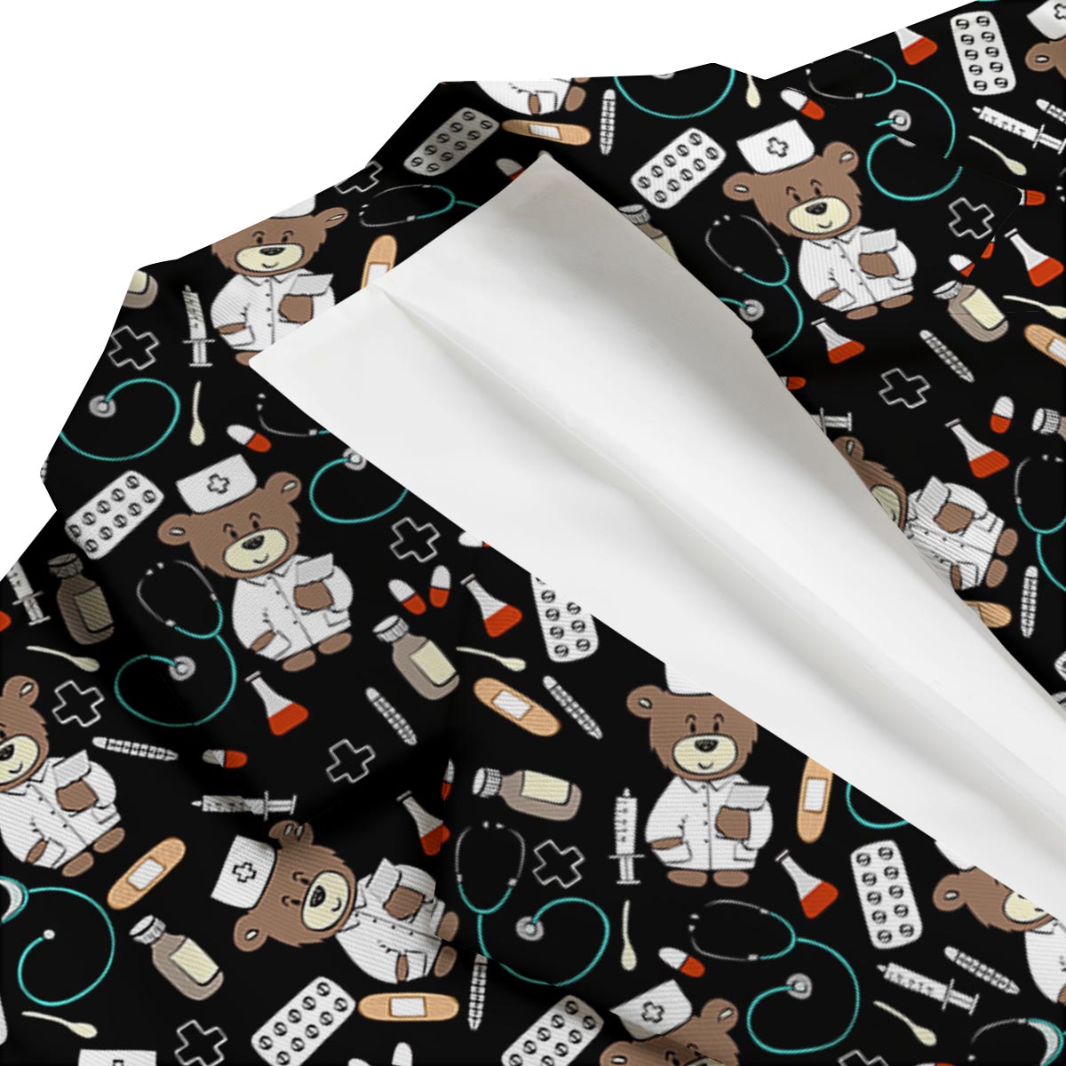 Teddy Bear Nurse Men's Blazer-grizzshop