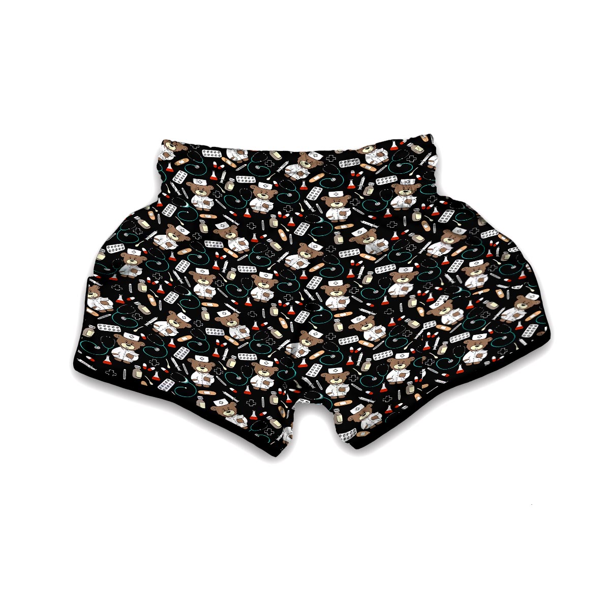 Teddy Bear Nurse Muay Thai Boxing Shorts-grizzshop