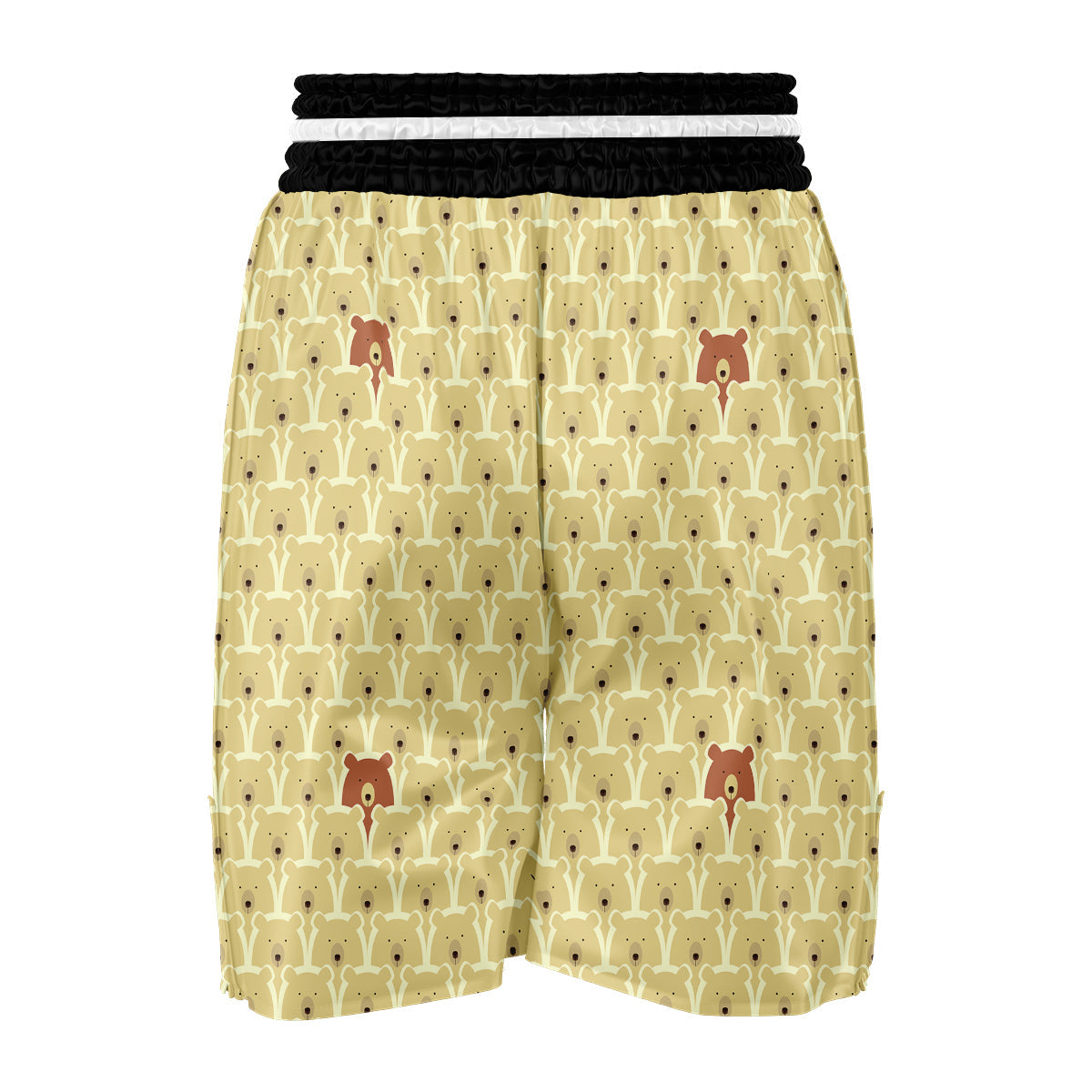 Teddy Bear Pattern Print Boxing Shorts-grizzshop