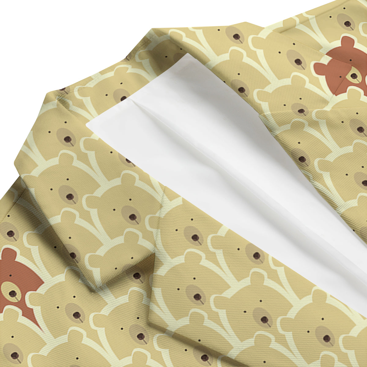 Teddy Bear Pattern Print Men's Blazer-grizzshop