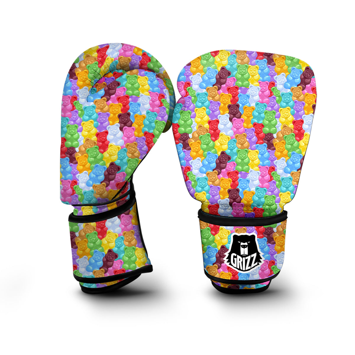 Teddy Gummy Bear Colorful Print Pattern Boxing Gloves-grizzshop