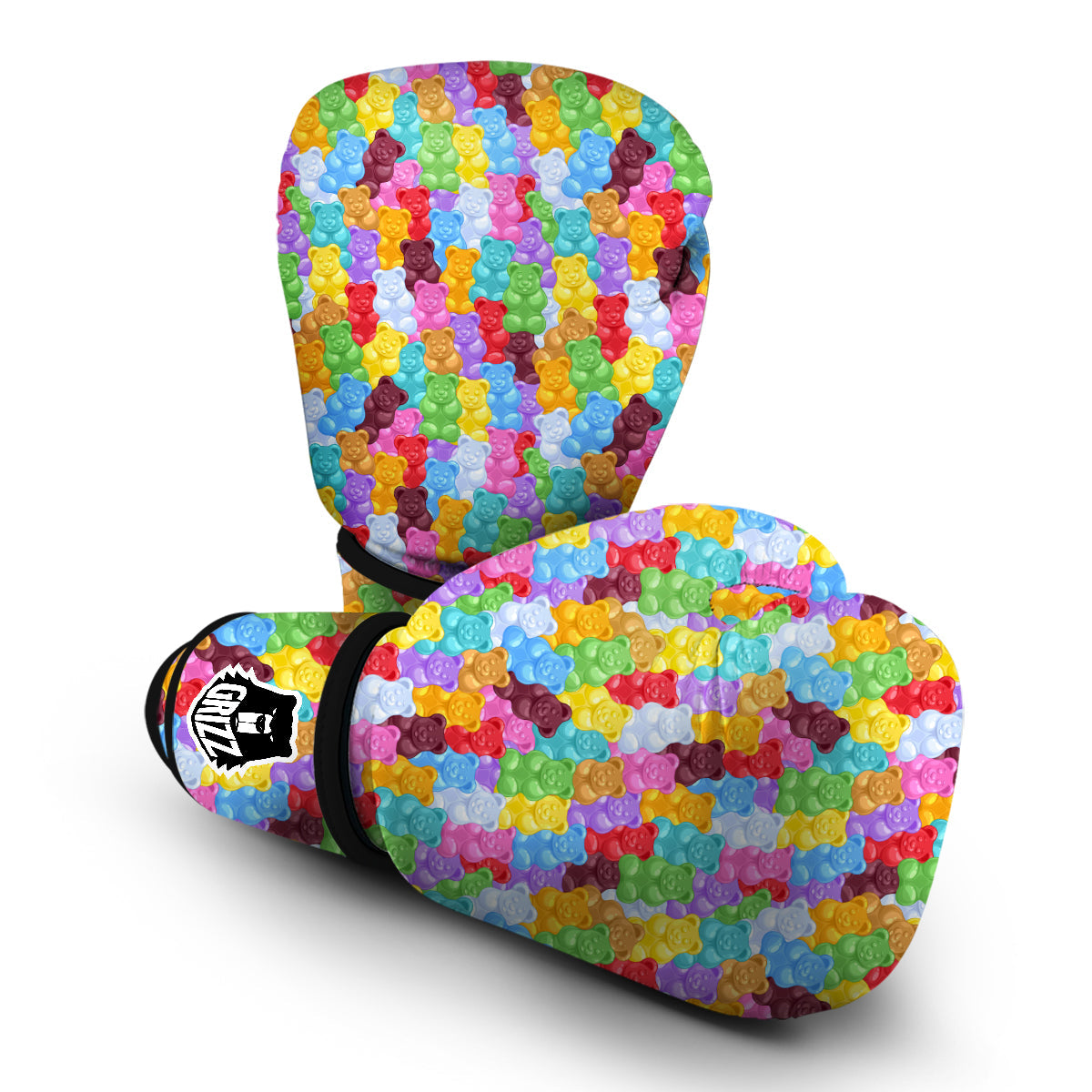 Teddy Gummy Bear Colorful Print Pattern Boxing Gloves-grizzshop