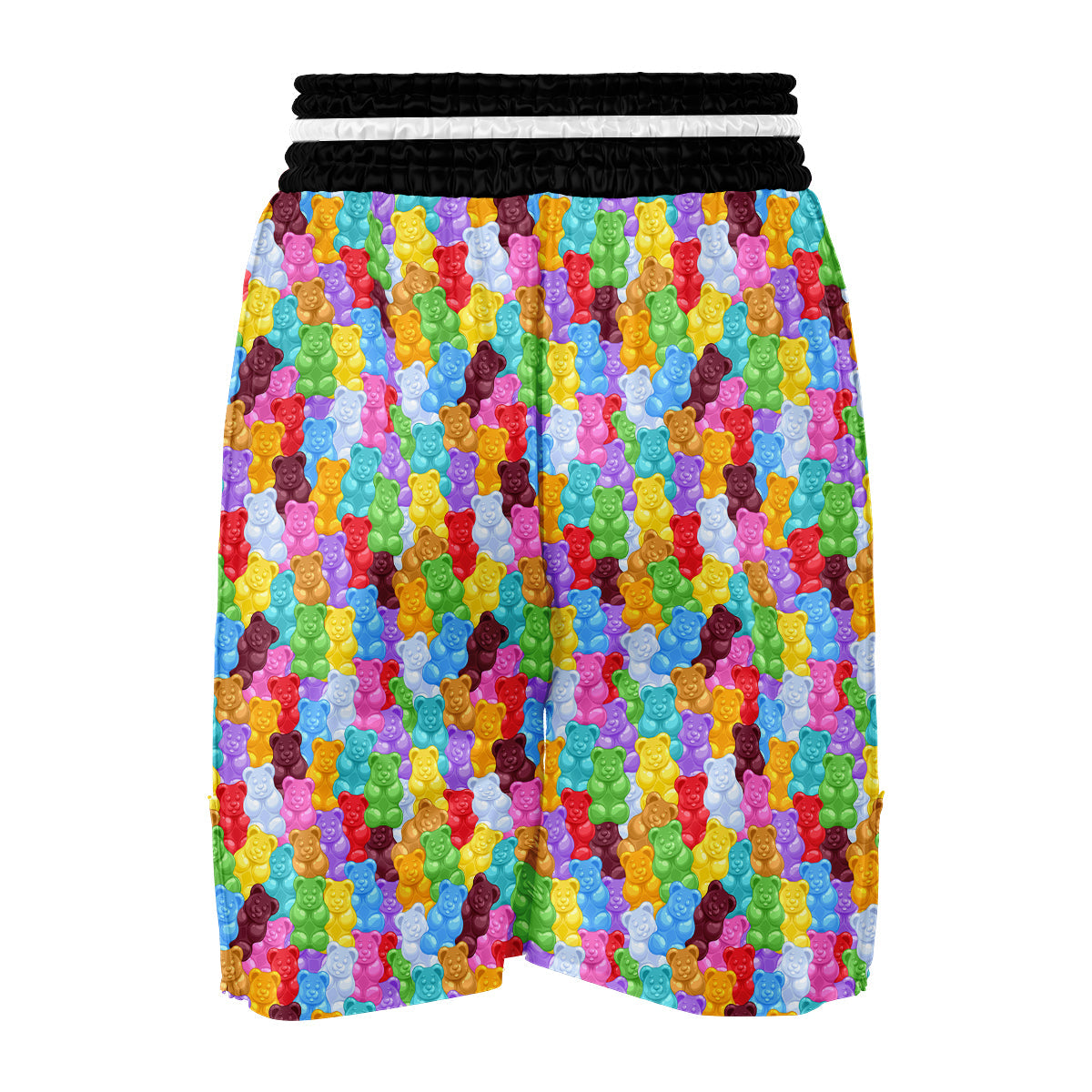 Teddy Gummy Bear Colorful Print Pattern Boxing Shorts-grizzshop