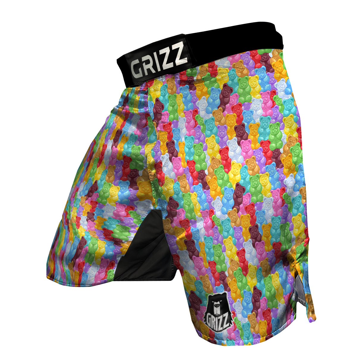 Teddy Gummy Bear Colorful Print Pattern MMA Shorts-grizzshop