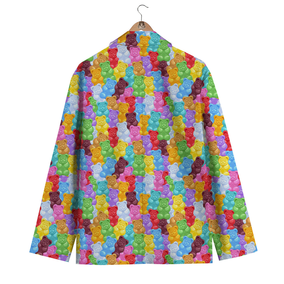 Teddy Gummy Bear Colorful Print Pattern Men's Blazer-grizzshop