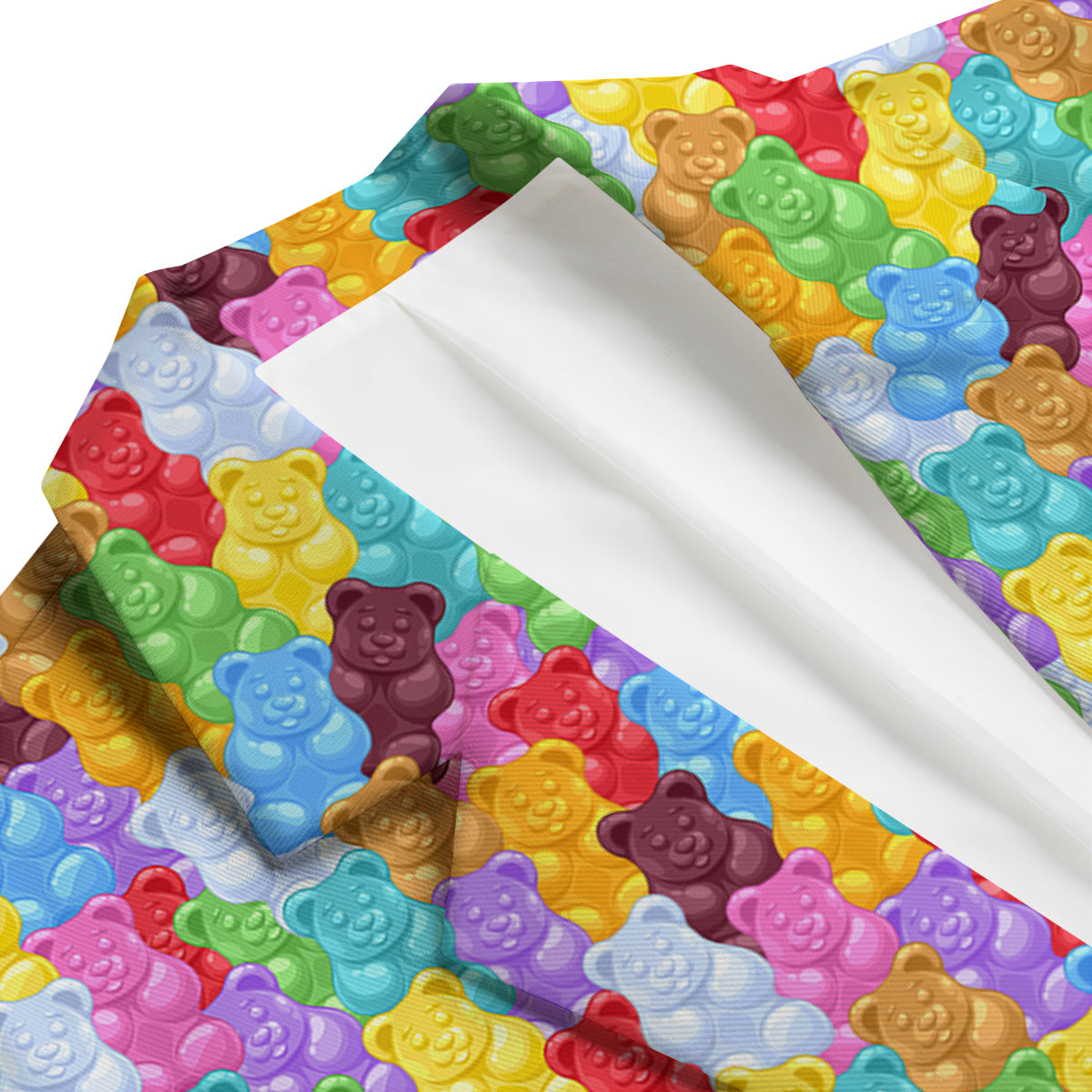 Teddy Gummy Bear Colorful Print Pattern Men's Blazer-grizzshop