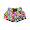 Teddy Gummy Bear Colorful Print Pattern Muay Thai Boxing Shorts-grizzshop