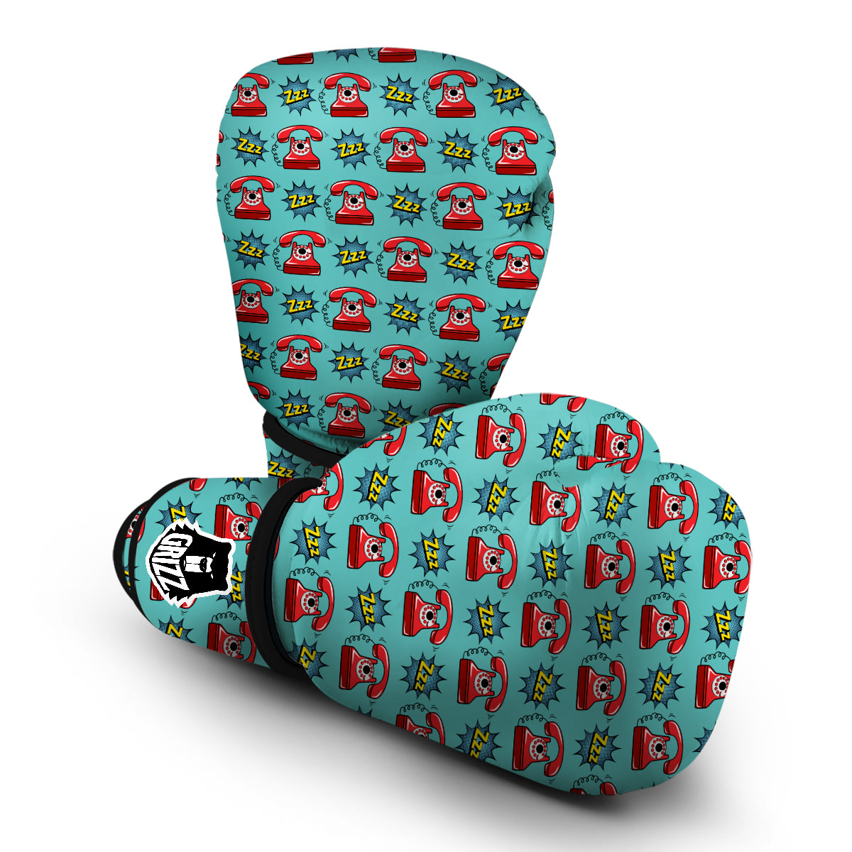 Telephone Is Calling Print Pattern Boxing Gloves-grizzshop