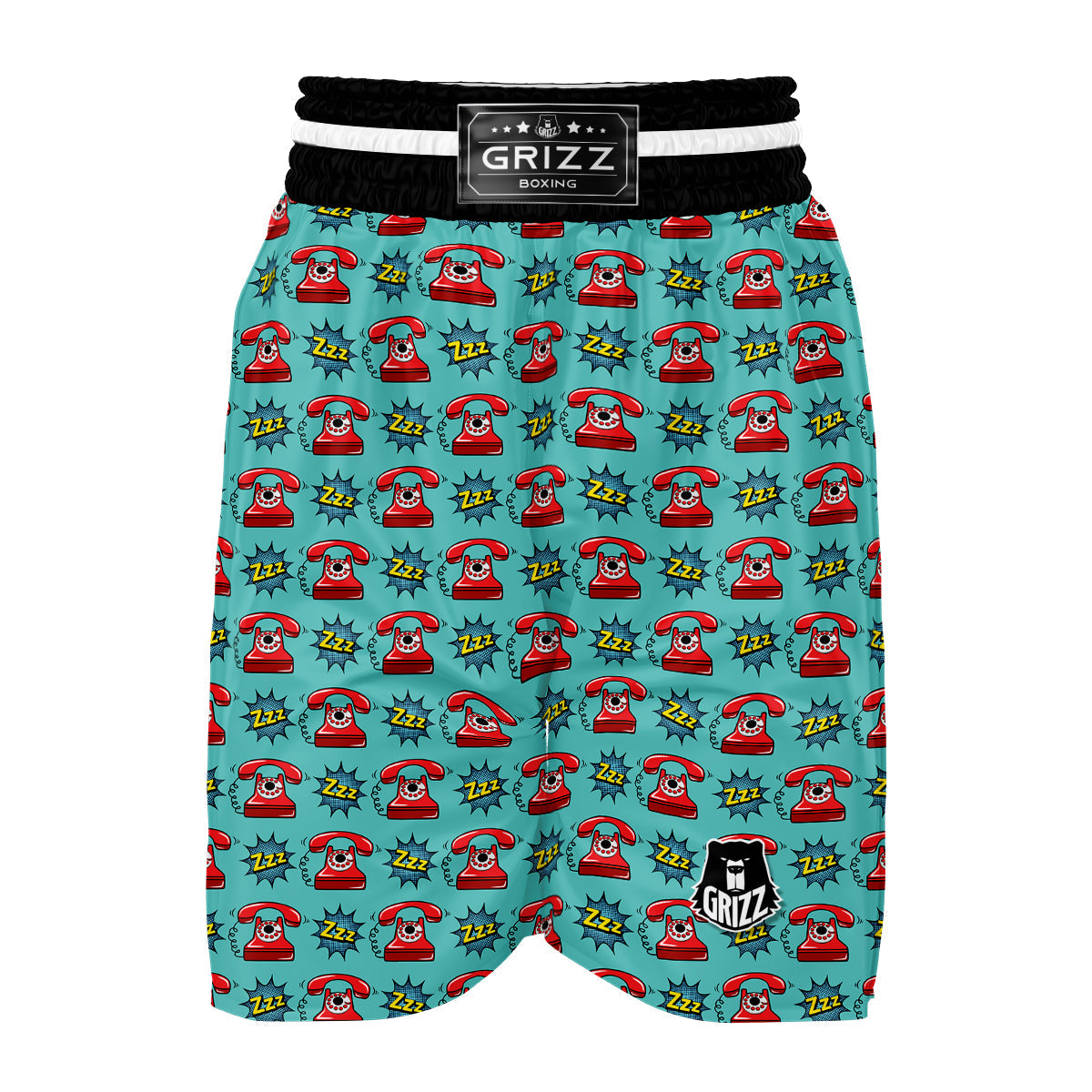 Telephone Is Calling Print Pattern Boxing Shorts-grizzshop