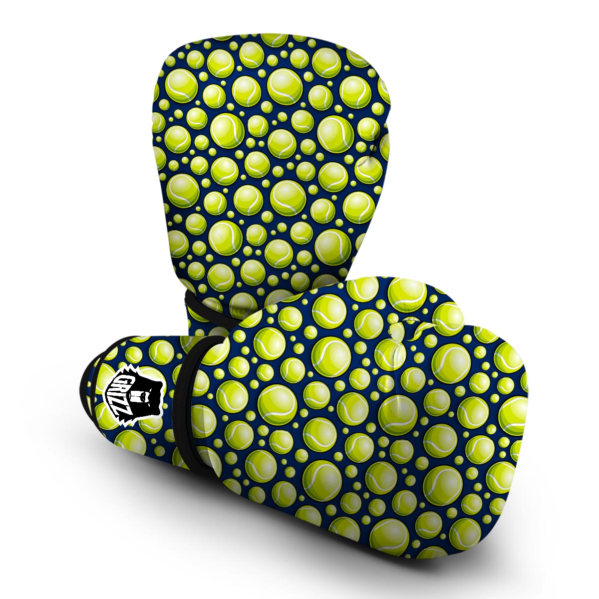 Tennis Ball Pattern Print Boxing Gloves-grizzshop