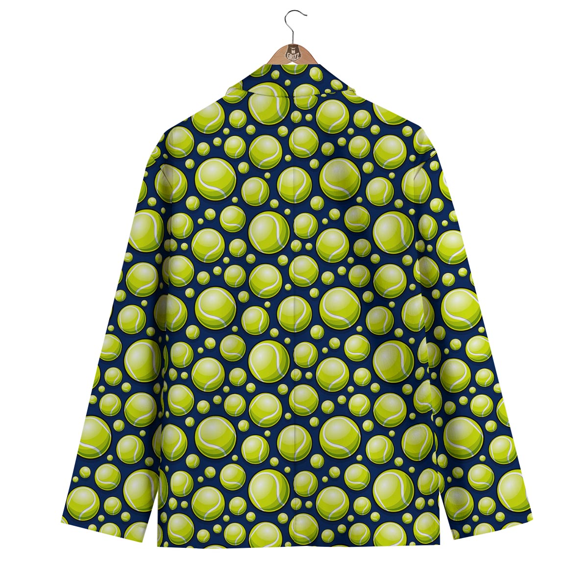 Tennis Ball Pattern Print Men's Blazer-grizzshop