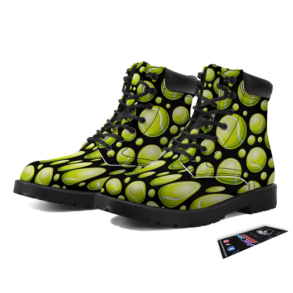 Tennis Balls Print Pattern Boots-grizzshop