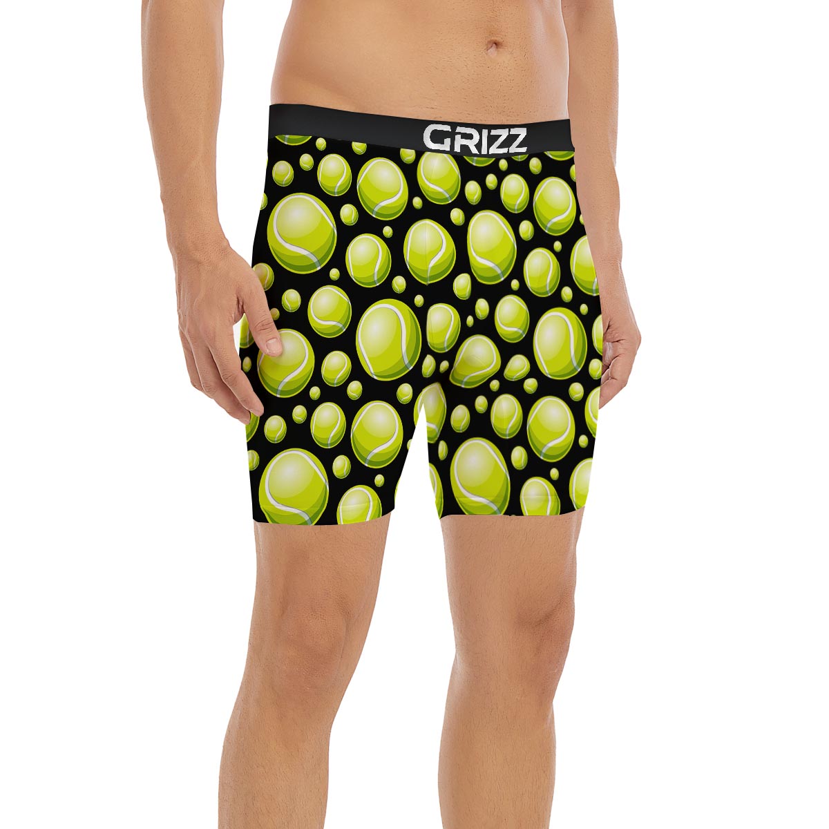 Tennis Balls Print Pattern Boxer Briefs-grizzshop
