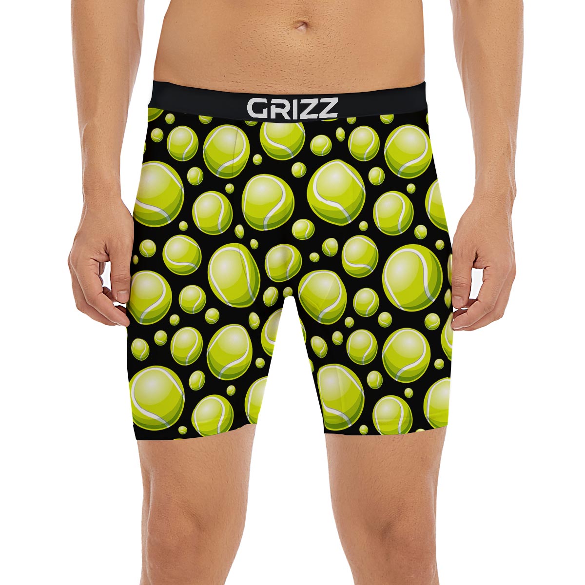 Tennis Balls Print Pattern Boxer Briefs-grizzshop