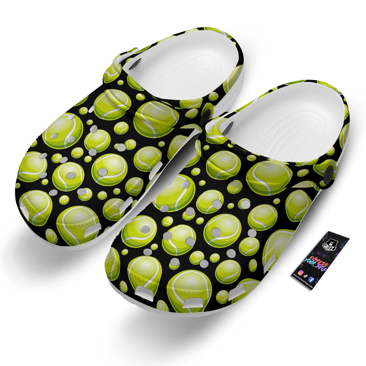Tennis Balls Print Pattern Clog-grizzshop