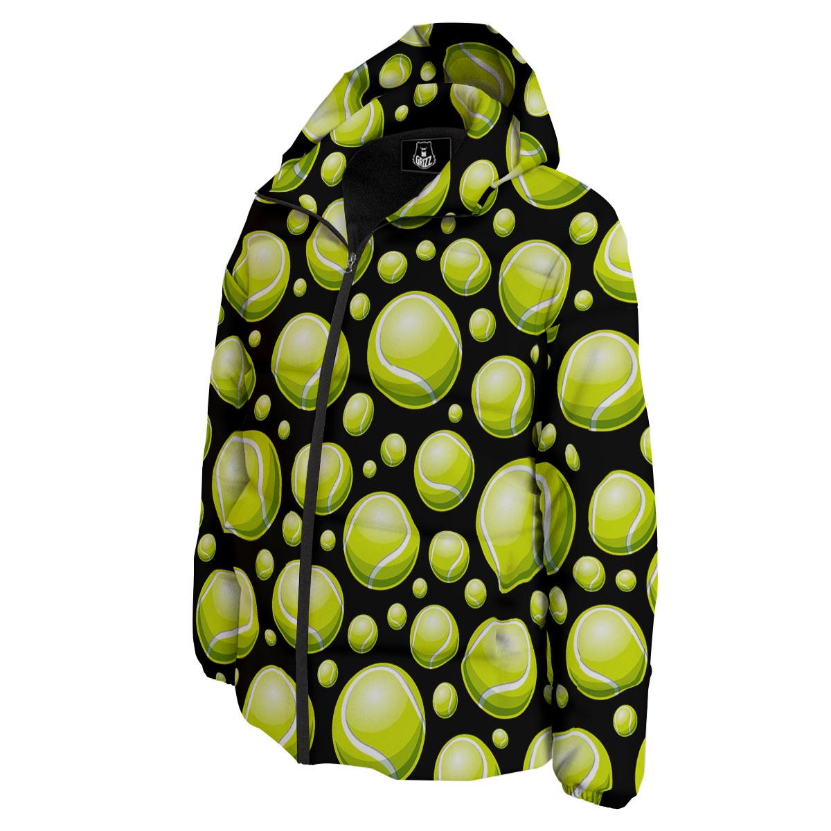 Tennis Balls Print Pattern Down Jacket-grizzshop
