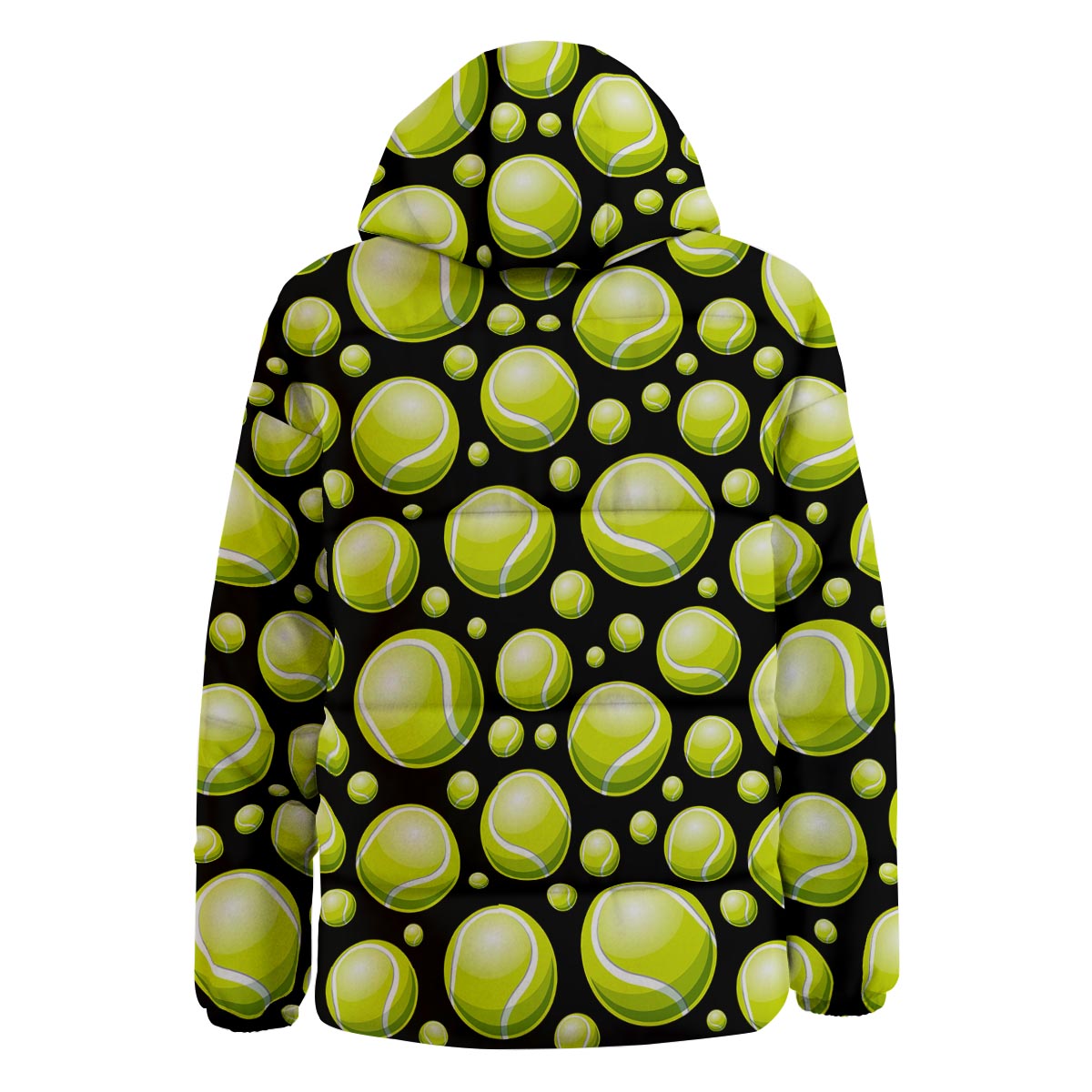 Tennis Balls Print Pattern Down Jacket-grizzshop